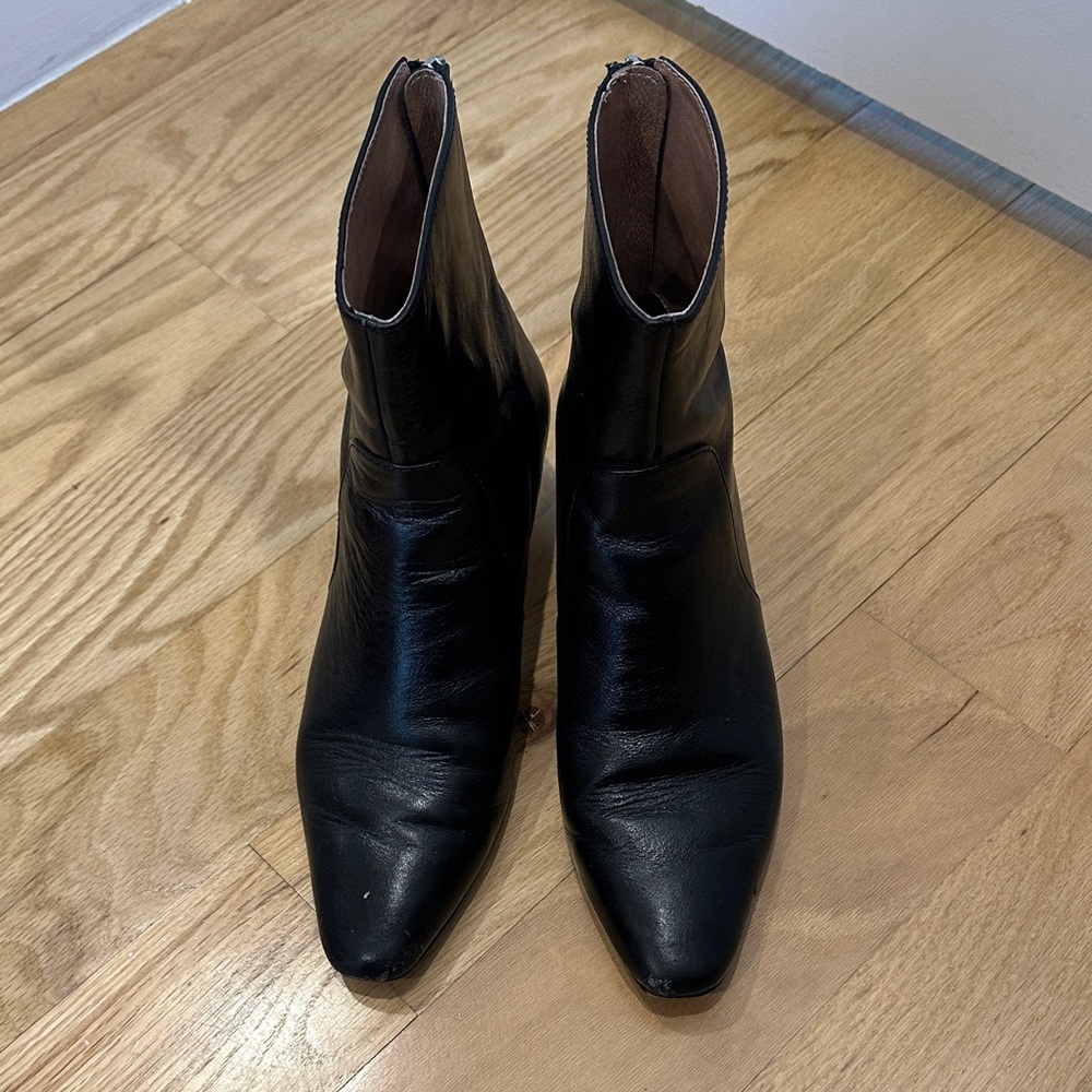 Madewell Black Leather Ankle Booties